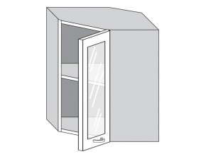 1.60.3у Шкаф настенный (h=720) угловой на 600мм со стекл. дверцей в Лесном - lesnoj.magazin-mebel74.ru | фото
