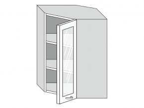 19.60.3у Шкаф настенный (h=913) угловой на 600мм со стекл. дверцей в Лесном - lesnoj.magazin-mebel74.ru | фото