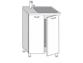 2.60.2мн Шкаф-стол на 600мм под накладную мойку с 2-мя дверцами в Лесном - lesnoj.magazin-mebel74.ru | фото