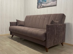 Диван Престиж-3 НПБ, велюр Sensey Dusty plum в Лесном - lesnoj.magazin-mebel74.ru | фото