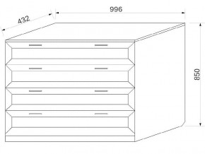 Комод с 4-мя ящиками в Лесном - lesnoj.magazin-mebel74.ru | фото