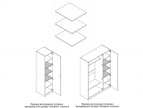 Комплект полок шкафа 1 дверного или 3 дверного в Лесном - lesnoj.magazin-mebel74.ru | фото