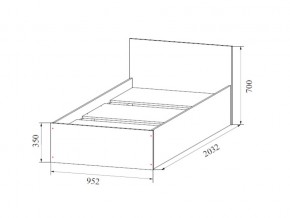 Кровать одинарная (Без матраца 0,9*2,0) в Лесном - lesnoj.magazin-mebel74.ru | фото