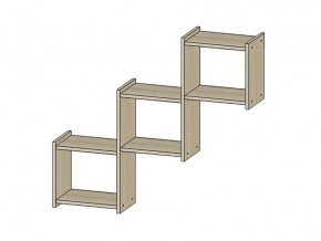 Полка Квадро ясень шимо светлый в Лесном - lesnoj.magazin-mebel74.ru | фото