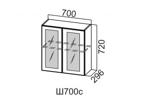 Ш700с/720 Шкаф навесной 700/720 (со стеклом) в Лесном - lesnoj.magazin-mebel74.ru | фото